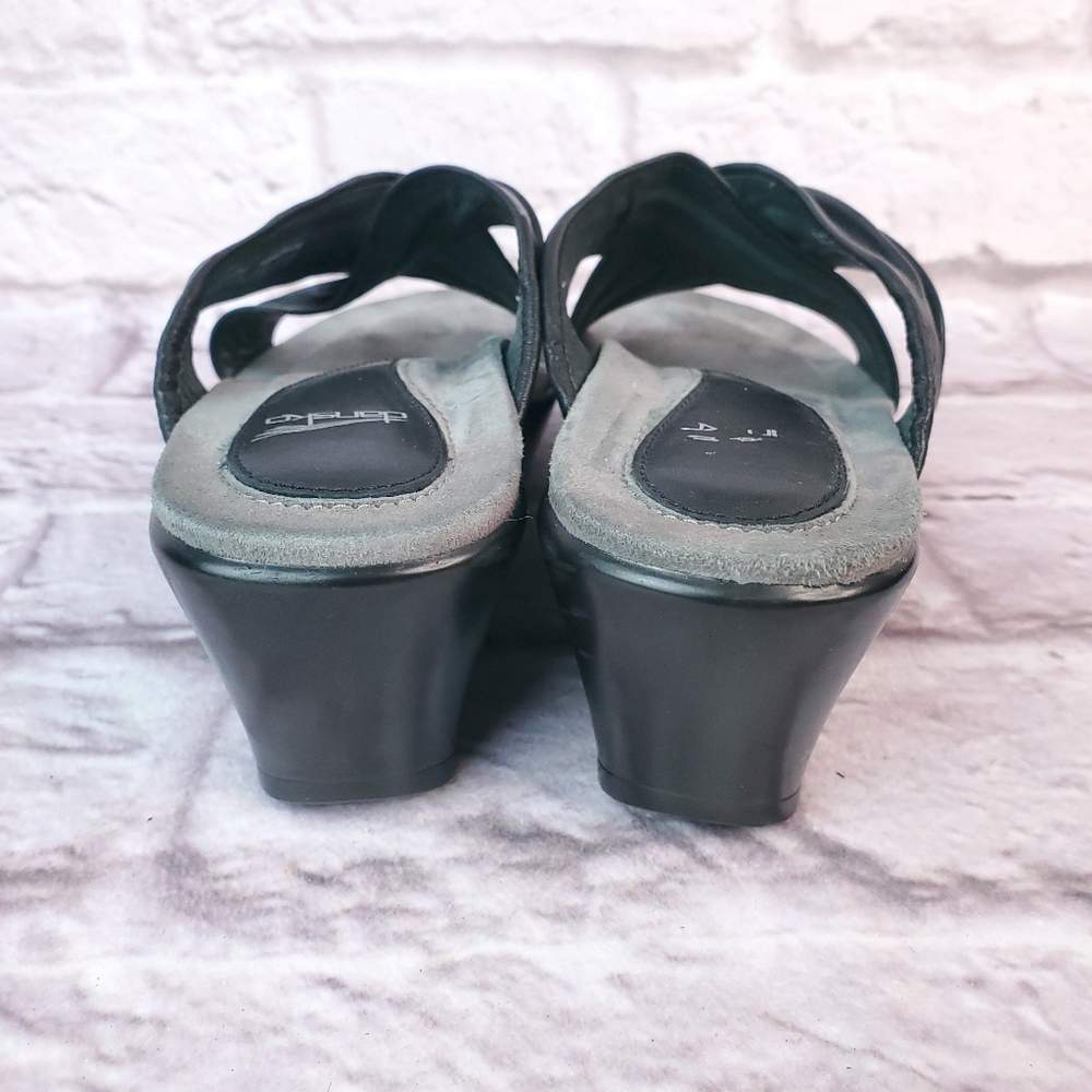 Dansko Avalon black leather slides euro 38 - Picture 6 of 8